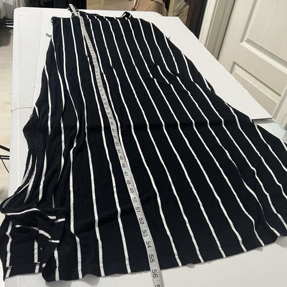 SOMA Super Soft Maxi Bra Dress Striped Size XL Black White Resort Wear Stretch - Picture 11 of 12